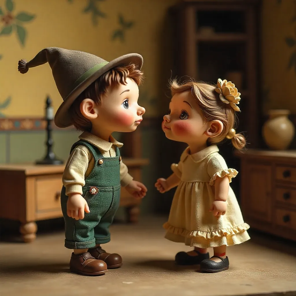 Handmade clay and fiber work